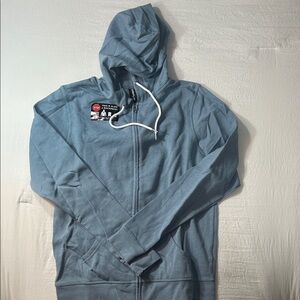 Men's Zip-Up Hoodie in Light Blue
